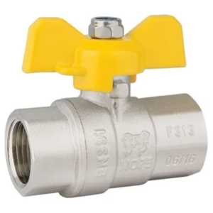 Газовый кран Profactor 1/2″ ВВ прямой, латунь (PF GBV 333)