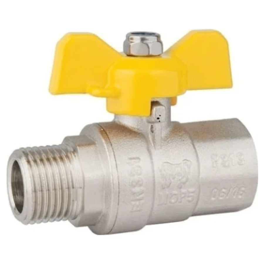 AKD7895_1 Газовый кран Profactor 3/4″ ВН прямой, латунь (PF GBV 337)