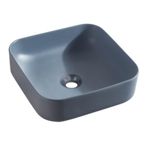 Умывальник накладной Imprese 385х385 квадратный, антрацит матовый (i11134GM)