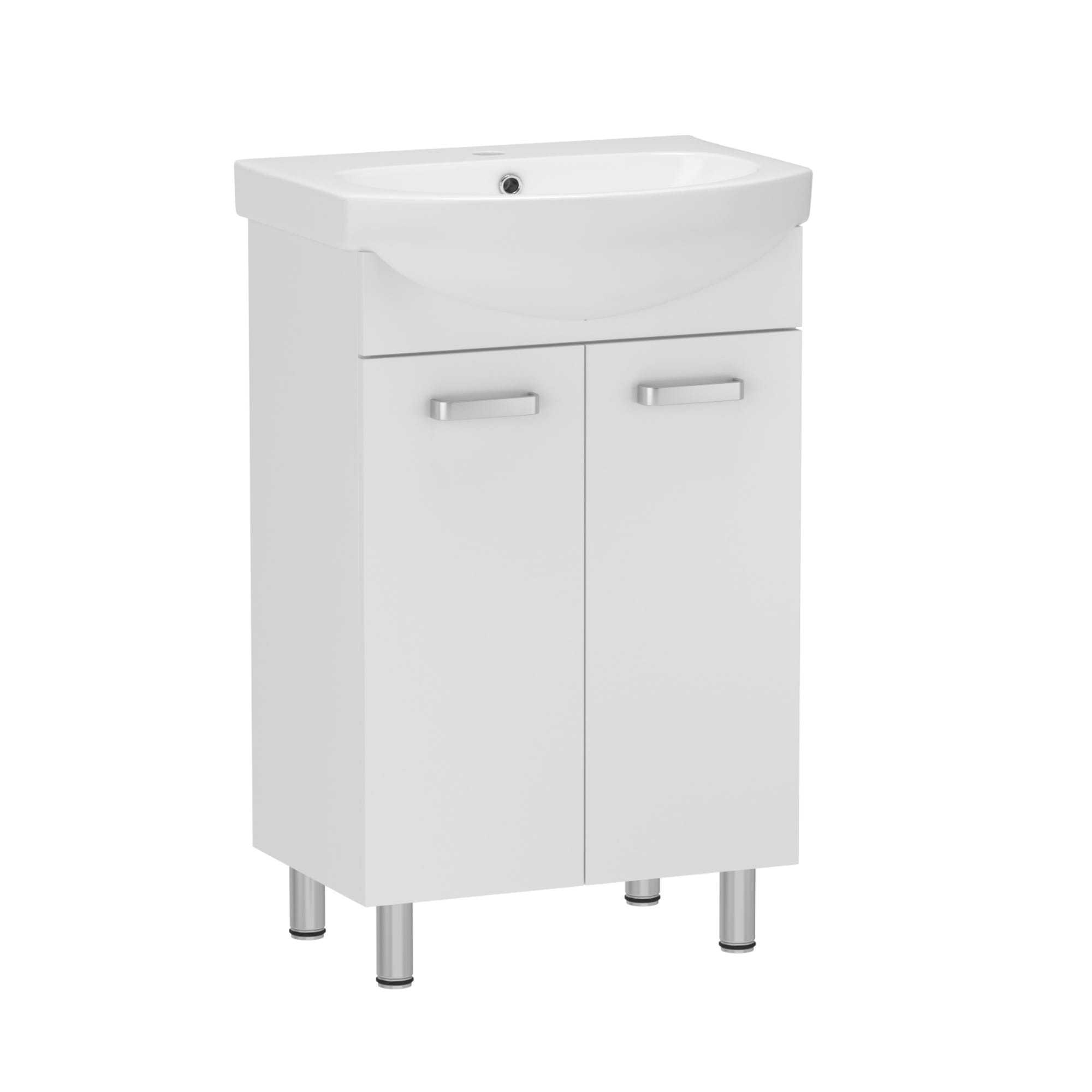 ANT-90095_1 Тумба в ванную RJ Soft-E 500х420 напольная, с умывальником Proxy 102950UA, белая (RJFU044-0150WHSET)