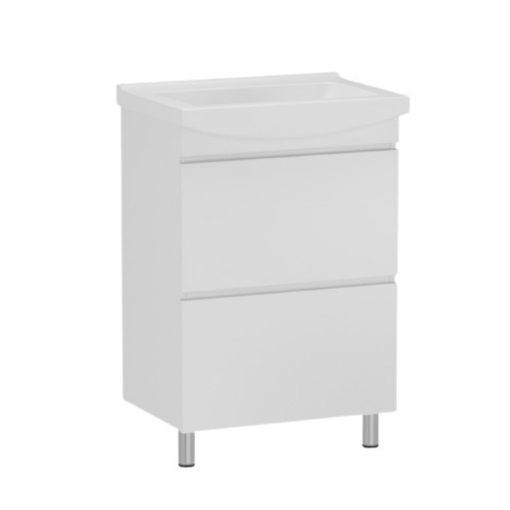 ANT-94316_1 Тумба в ванную RJ Fortuna-Xo 500х385 напольная, с умывальником Cersania K11-0163, белая (RJFU019-4150WHSET)