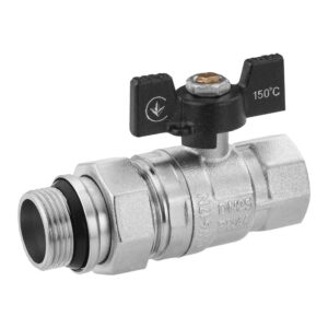 Кран с американкой Kroner 1″ ВН прямой, латунь (KN-06/18)