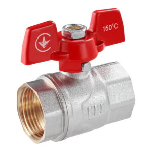 Шаровой кран WaGa 1″ ВВ прямой, латунь (WG-100006)