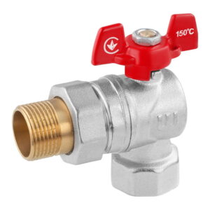 Кран с американкой WaGa 1″ ВН угловой, латунь (WG-100020)