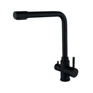 Смеситель для кухни WEZER EKO4C-01 двухрычажный, черный