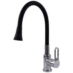 Смеситель для кухни Globus Lux Dolly GLD-0203LA-B01 однорычажный, хром/черный