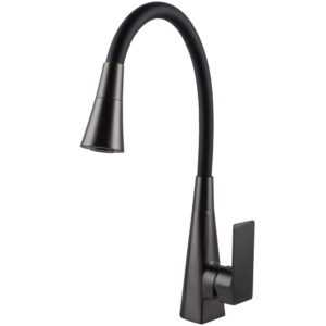 Смеситель для кухни Globus Lux Niagara GLN-0203SM-GP однорычажный, графит/черный