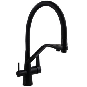 Смеситель для кухни Globus Lux GLLR-0801-L-10-01 двухрычажный, черный