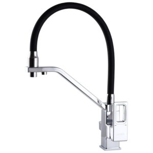 Смеситель для кухни Globus Lux PIANO GLPN-0900-01 двухрычажный, черный/хром