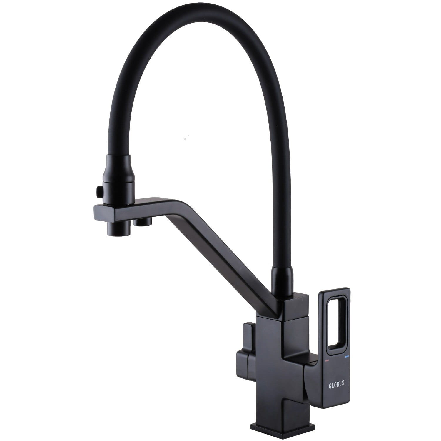 GSR-000031741 Смеситель для кухни Globus Lux PIANO GLPN-0900-10-BB двухрычажный, черный