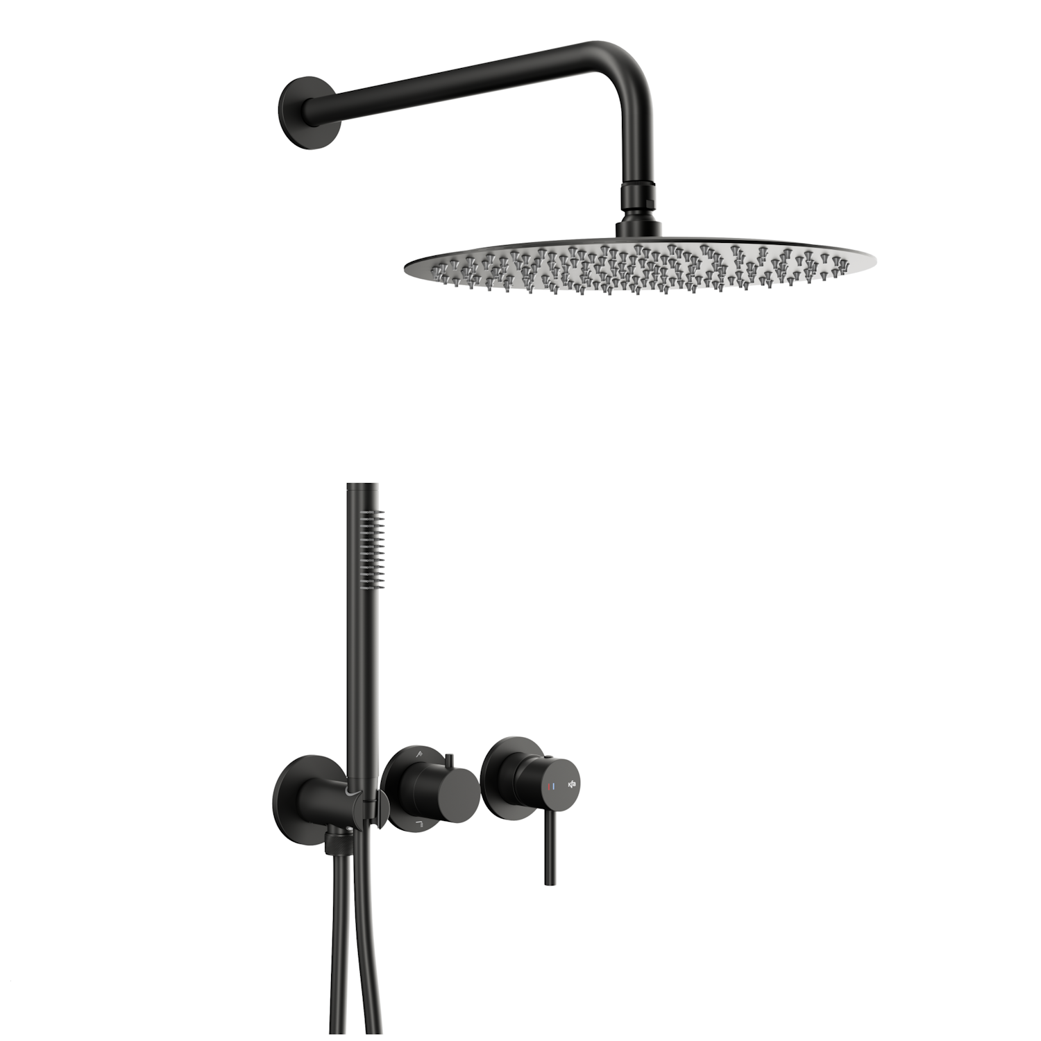 MOZA_BLACK_vstroennyy_dushevoy_nabor_s_3_otverstnym_2_funktsional_nym_smesitelem Душевая система KFA Armatura Moza