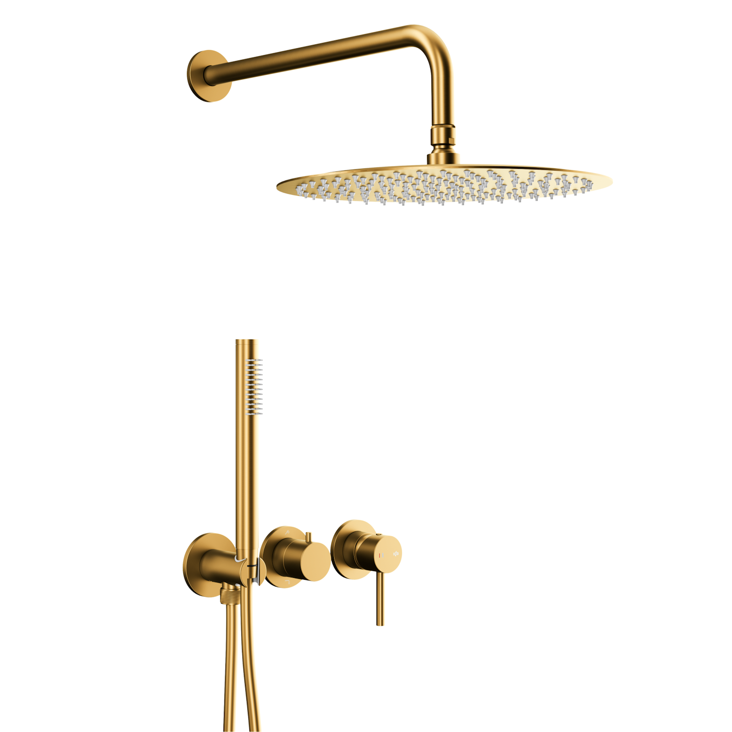 MOZA_BRUSHED_GOLD_vstroennyy_dushevoy_nabor_s_3_otverstnym_2_funktsional_nym_smesitelem Душевая система KFA Armatura Moza