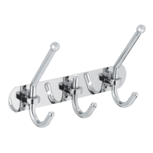 Планка с крючками Zerix LR201-3 тройная, хром (LL1414)