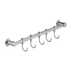 Планка с крючками Zerix LR205-5 металл, хром (5 шт.) (LL1419)