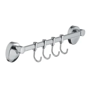 Планка с крючками Zerix LR3315-4 металл, хром (4 шт.) (LL1447)