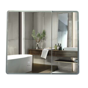 Зеркальный шкаф в ванную Mixxus Premium Olivary CM01 800x700 прямоугольный, с LED-подсветкой (MI8296)