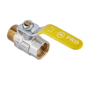 Газовый кран Waterpro WP607-15FML-Y 1/2" ВН прямой, латунь (WP2931)