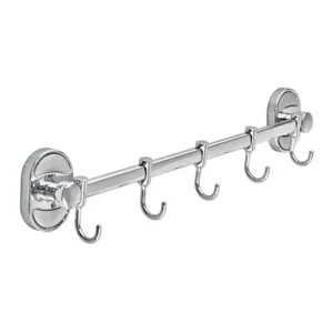 Планка с крючками Zerix AFB-0115-5 металл, хром (5 шт.) (ZX5053)