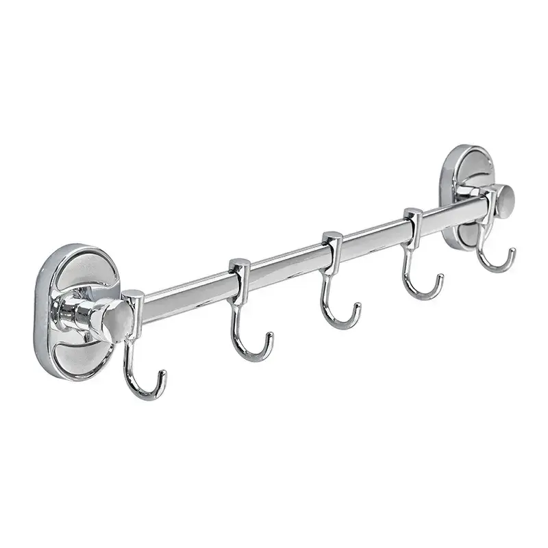 OL-ZX5053_1 Планка с крючками Zerix AFB-0115-5 металл, хром (5 шт.) (ZX5053)