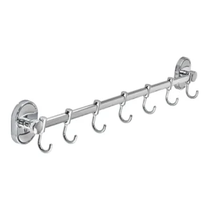 Планка с крючками Zerix AFB-0115-7 металл, хром (7 шт.) (ZX5055)
