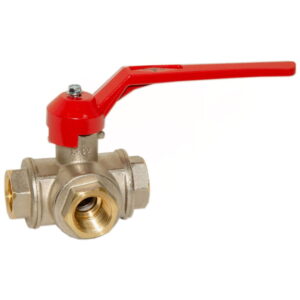 Кран трехходовой шаровой Bianchi Т-образный 1 1/2″ ВВВ, латунь (4253T0080F)