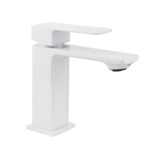 Смеситель для умывальника PERLA Robin однорычажный, белый