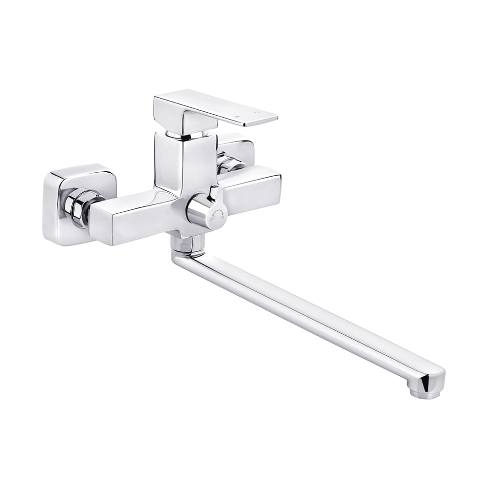 PUD-PBZ6209 Смеситель для ванны PERLA Kevin настенный, латунь хромированная