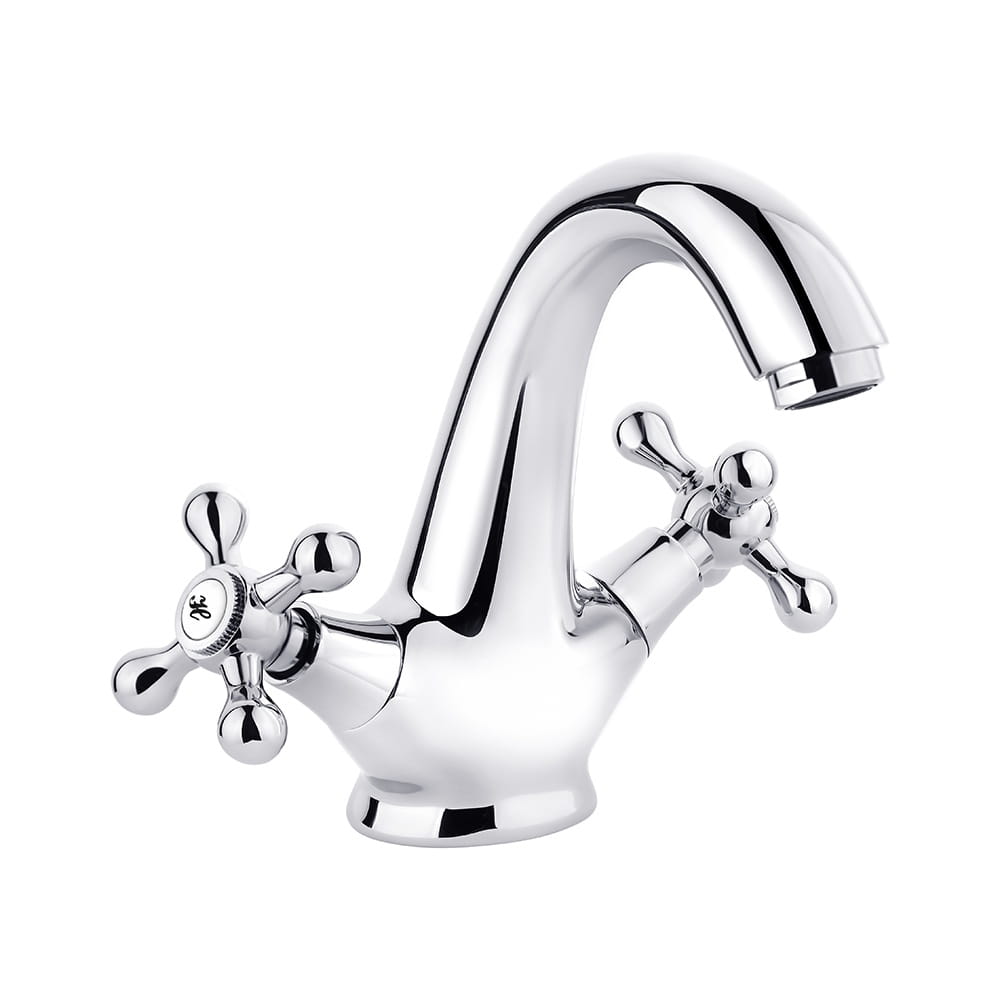 PUD-PSH1303 Смеситель для умывальника PERLA Valencia двухвентильный, хром