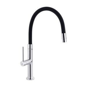 Смеситель для кухни Perla Larry однорычажный, хром/черный