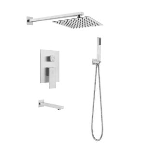 Душевая система PERLA Smart скрытого монтажа, белый сатин