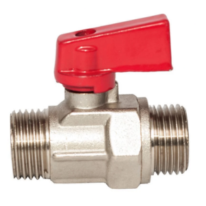 Шаровой кран мини ASСO 1/2″ НН прямой, латунь (AS-Mini-003)