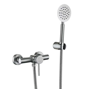 Смеситель для душа WEZER EKO5-01 однорычажный, сатин + ручная лейка