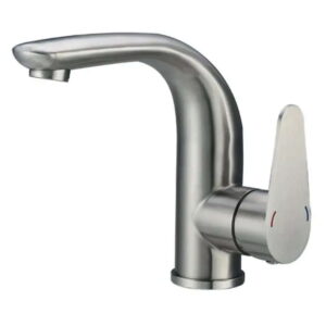 Смеситель для умывальника WEZER INX1A-04 однорычажный, сатин