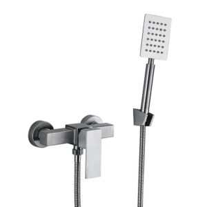 Смеситель для душа WEZER PRO5-02 однорычажный, сатин + ручная лейка