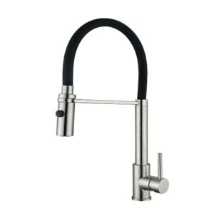 Смеситель для кухни WEZER KIT4-01 однорычажный, сатин/черный