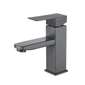 Смеситель для умывальника WEZER PRO1-02-GUNGREY однорычажный, серый