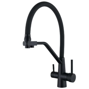 Смеситель для кухни WEZER INX4A-08 двухрычажный, черный