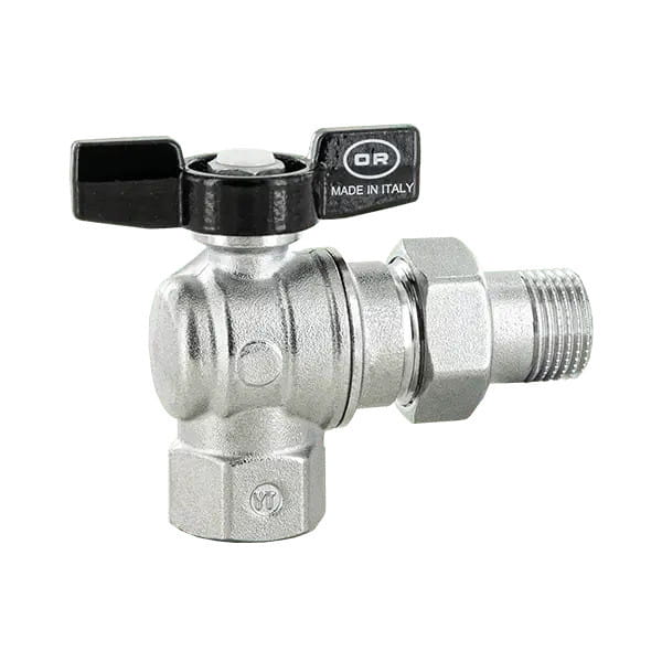 SQ-1045803_1 Шаровой кран с полусгоном Officine Rigamonti Aurea 3/4″ ВН угловой, латунь (1120.120)