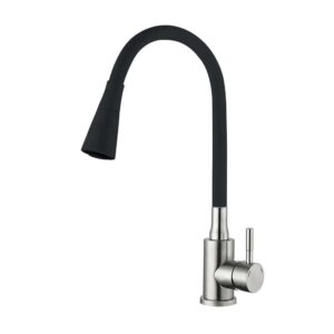 Смеситель для кухни WEZER EKO4Y-01B однорычажный, сатин/черный