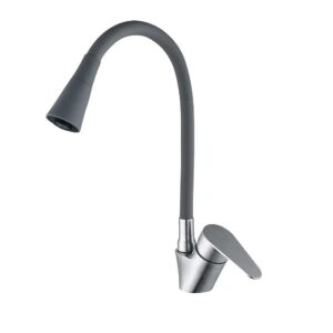 Смеситель для кухни WEZER POD4Y-04G однорычажный, сатин/серый