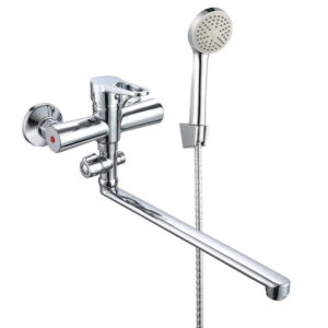 Смеситель для ванны WEZER VRL610-01 однорычажный, силумин, хром + ручная лейка