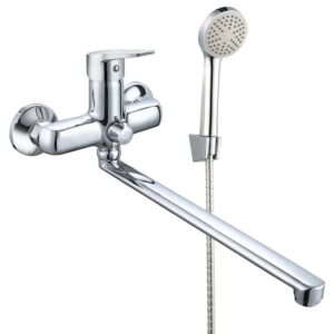 Смеситель для ванны WEZER VRL711-02 однорычажный, силумин, хром + ручная лейка