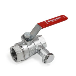 Шаровой кран со спуском Giacomini R250S 1 1/2″ ВВ прямой, латунь (R250SX007)