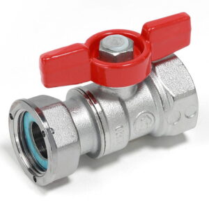 Шаровой кран с накидной гайкой Giacomini R251P 3/4″ ВВ прямой, латунь (R251PX014)