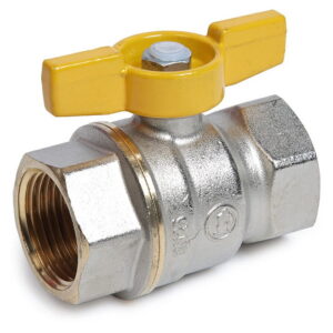 Газовый кран Giacomini R731GA 1″ ВВ прямой, латунь (R731GAX005)