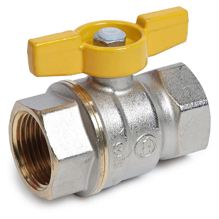 TAR-000059202_1 Газовый кран Giacomini R731GA 1″ ВВ прямой, латунь (R731GAX005)