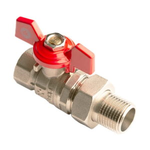 Кран с американкой DK Kraft 3/4" ВН прямой, латунь (DK.106.20.)