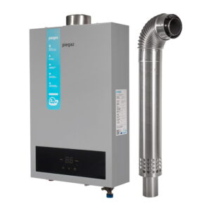 Газовая колонка Piegaz Hermes A Turbo 24 кВт 12 л/мин турбированная, серый