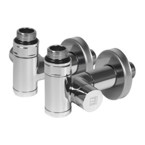 Комплект радиаторных кранов Ideale Senso 1/2” НН угловой, хром