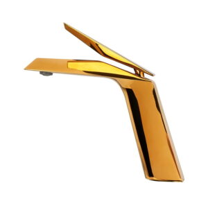 Смеситель для умывальника золо той глянцевый Nett DRG-66